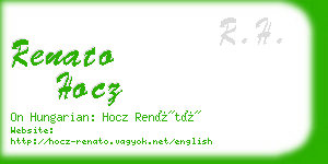 renato hocz business card